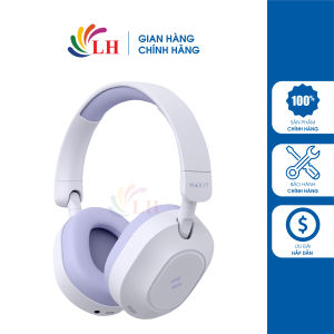 Tai nghe chụp tai Bluetooth Havit LIFE NC01H H668BT - Hàng chính hãng - Thiết kế chụp tai thoải mái kiểu dáng over-ear thời trang âm thanh sống động thời lượng pin dài sử dụng liên tục lên đến 20 giờ