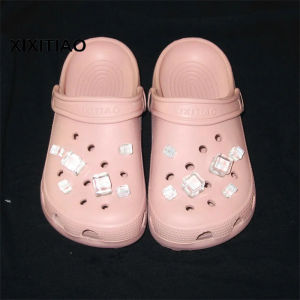 XIXITIAO Chunky Toe Cap Sandals with High-End Creative Design DIY Simulated Ice Cube Men and Women Outdoor Couple Summer Beach Clogs