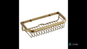 Bathroom Shelves Single Brass Antique Shower Corner Shelf Wall Mount Shampoo Storage Shelf 30cm2026