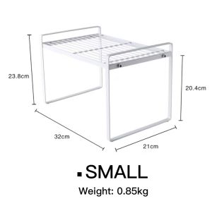 Classy Luxe White Iron Rack Simple Non-Perforated Layered Floor Seasoning Rack Kitchen Racks Dish Rack Storage Rack Drain Rack