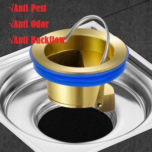 【Free Shipping】Brass Floor Drain Cor Anti-odor Prevention Seal Stopper Sewer Fast Drainage Bathroom Floor Drain Core