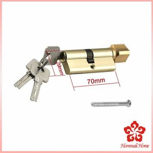 ไส้กุญแจ หัวแม่กุญแจ แบบหางปลาบิด มาพร้อม 3 คีย์ รุ่นมาตราฐาน Door Lock Cylinder
