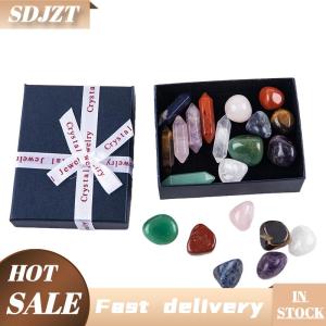 SDJZT 14pcs Seven Chakra Energy Healing Stone Natural Crystal Gemstone Ornaments Gifts