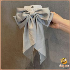Digeo Women Ribbon Elegant Long Bow Hairpin Hair Clip