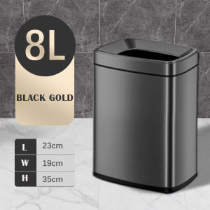 Thùng rác đồ gia dụng bằng thép không gỉ 8L/10l/15lsquare thùng rác phòng tắm nhà bếp Thùng rác gấp cho xe hơi hiện đại đơn giản