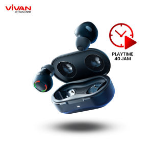 HEADSET TWS VIVAN Liberty T110 Wireless Earphone Airbuds  Bluetooth 5.2 Playtime 40 Jam Semi In Ear Original - Garansi 1 Tahun