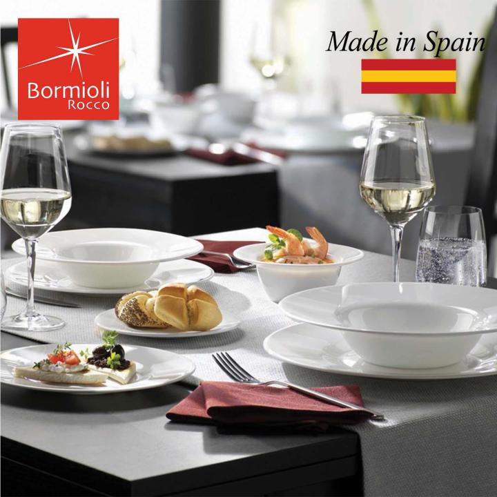 Bormioli Rocco Toledo Dinner Plate 25cm 6pc Set Microwave And