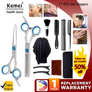 11 PCS Set Haircuts Hair Cut Barber Hairdresser Scissors Set Hair Thinning Scissors Hairdressing Shears Set Professional Salon Hair Scissors Shears Set
