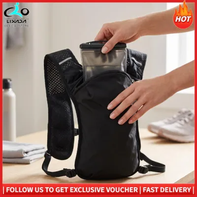 LIXADA Hydration Vest Backpack Breathable Nylon Hydration Vest Pack with Adjustable Chest Straps Multiple Pockets for Cycling Running Hiking