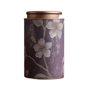 LINSBAYWU Mini Hộp thiếc đựng trà Rỗng Phong cách Trung Quốc mới Bình đựng trà Bền Tròn Bình trà kín Nhà
