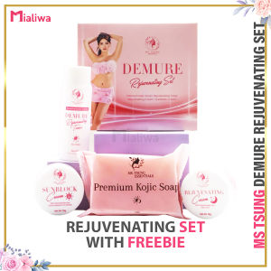 Ms Tsung Demure Rejuvenating Set Pampaputi Whitening Exfoliating Hydrating Moisturizing Beauty Skin Care Kojic Soap Facial Toner Sunblock Cream SPF30 Night Cream Sunscreen Acne Pimples Peklat Scar Blemishes Wrinkles Dark Spot Pekas Melasma Moisturizer