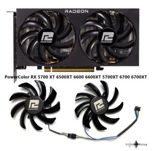 พัดลมการ์ดจอ POWERCOLOR  RX 5700XT 6500XT 6600 6600XT 5700XT 6700 6700XT Fighter Competitive Version Card