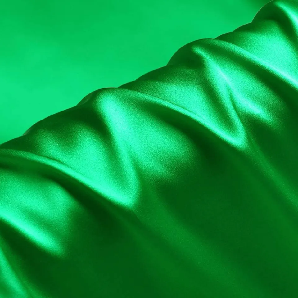 Emerald Green 100% Pure Silk Fabric Solid Color Charmeuse Fabrics