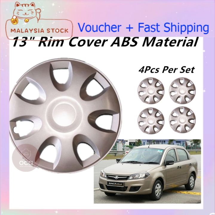 13 Inch Universal ABS Wheel Cover Rim Center Caps Proton Saga BLM/FLX Design