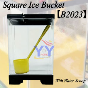 Royal Ware Square Ice Bucket 【B2023】/Balang Air Niaga Pasar Tong Air/Acrylic Drink Dispenser Water Container With Scoop