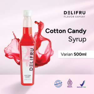 Cotton Candy Syrup Delifru 500 ml - Sirup Permen Kapas Premium