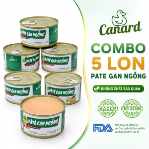 [Combo 5 lon] Pate Gan Ngỗng Canard – Mua Nhiều Tiết Kiệm Ăn Ngon Với Bánh Mì Cơm Xôi trộn Salad