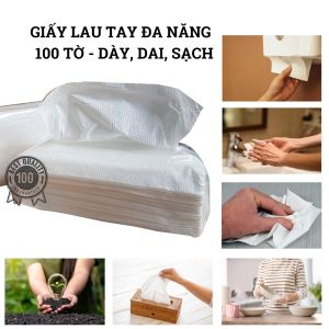 Thùng (30 gói) Khăn giấy lau tay giấy lau đa năng dày mềm dai thấm hút rất tốt