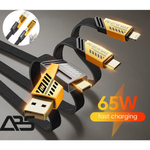Kabel Data 4 in 1 65W Support Fast Charging PD TYPE C TO C Kabel Casan Charge 4in1 Tipe C USB iOS Lightning USB A
