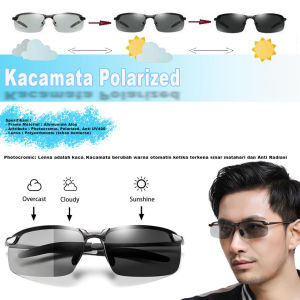 TITIK TIGA Kacamata Anti Radiasi Photocromic Lensa Fotocromik- Kacamata Polarized Siang Malam - Kacamata Pria Wanita Anti Radiasi