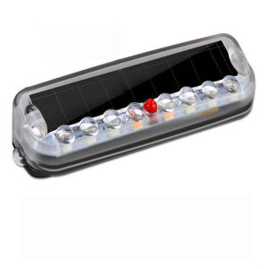 Car Warning Light Solar Charging Waterproof Colored Led Light Police Strobe Lamp