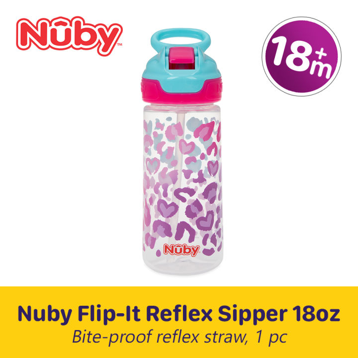 Gourde Isotherme Nuby Reflex 300ml - Acier Inoxydable - Bec Silicone Doux - Turquoise - +18 Mois
