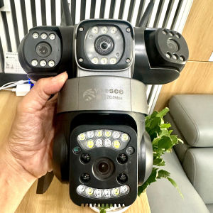 [Mẫu Hot] Camera Yoosee 4 Mắt Kép – Xem 3 Màn Hình – Xoay 360 Độ – Độ Phân Giải Khủng 3K – Đàm Thoại 2 Chiều