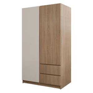 Looms ตู้เสื้อผ้าบานเปิด รุ่น Kyoto สีไม้อ่อน (120X58X210 ซม.)