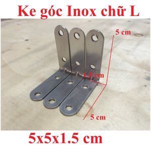 Ke góc vuông INOX chữ L bản rộng 1.5 cm ( 5x5x1.5 cm )