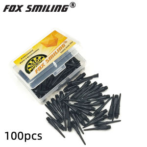 Fox Smiling 100PCS Colorful 25mm 2BA Professional Nylon Soft Tip Darts and Electronic Dardos Points Accessories Dartboard Games