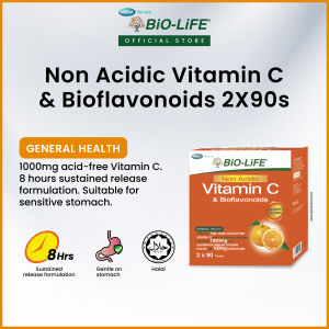 BiO-LiFE Non-Acidic Vitamin C & Bioflavonoids 2 x 90 tablets (EXPIRY DATE JANUARY 2028)