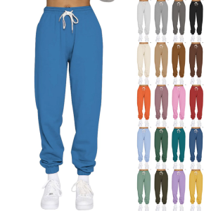 Womens winter new loose casual sportswear elastic waist pants harem pants