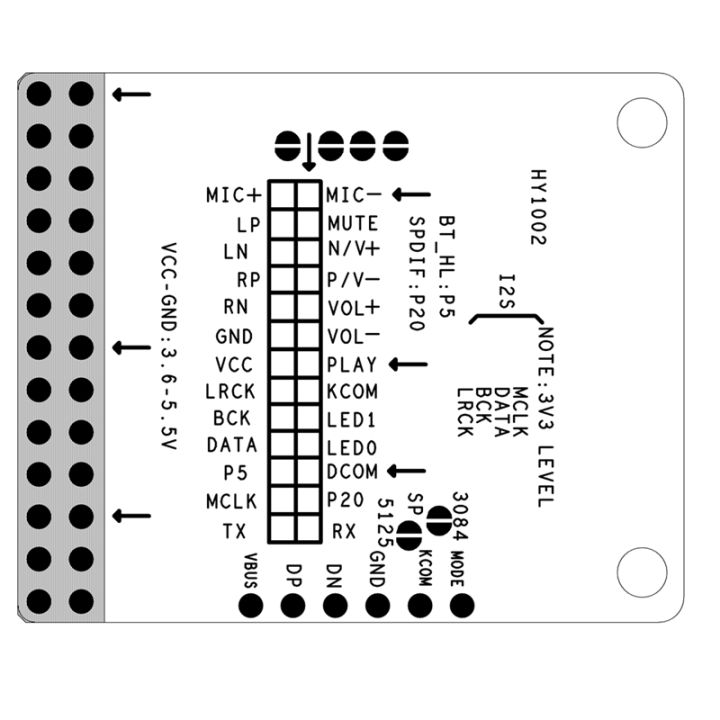 [ben ]QCC3034 Bluetooth 5.1 Stereo Audio Module DC3.6-5.5V APTXHD ...