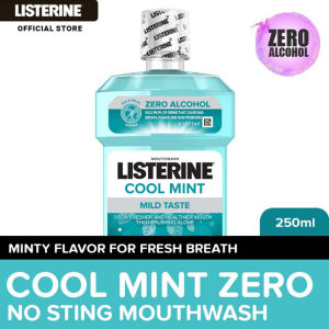 Listerine Cool Mint Zero Mouthwash 250ml : alcohol free mouthwash mouth wash for bad breath
