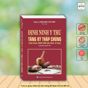 Sách - Định ninh y thư tăng ký thập chủng (in theo bản Long An 1992) sách thuốc Định Ninh ghi thêm 10 loại