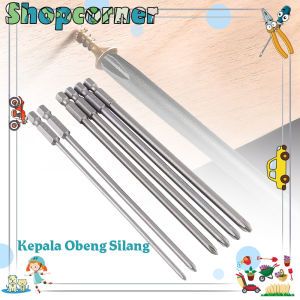 Kepala Obeng Magnet 6pcs S2 Steel 150mm Mata Bor Obeng Magnet Mata Obeng Angin Ph1 Ph2 Mata Obeng Impact