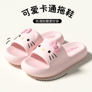 Free Shipping Cute KT Cat Slippers For Women 2026 New Style Indoor Home Slippers Non-Slip Odor-Resistant Thick-Soled Sandals For Women