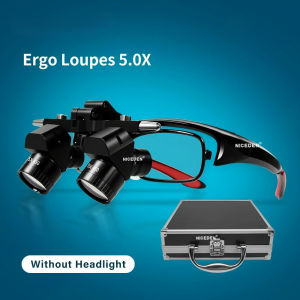 Dental Loupes 2.5/3.5X Magnifier Lab Medical Magnification Binocular Magnifier Headlight Headlamp 5W Seperately Cloth Packaging
