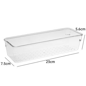 กล่องใส่เครื่องสำอางอะครีลิคใส / กล่องลิ้นชักพลาสติกใสสำหรับจัดเก็บ / กล่องสำหรับแยกถาดวางของบนโต๊ะในครัว / กล่องจัดระเบียบของจิปาถะบนโต๊ะ