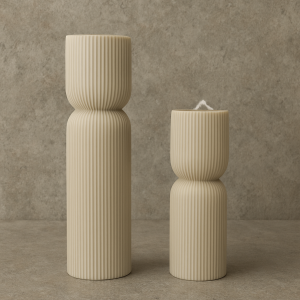 Candle Eterna Hourglass Pillar - Aether & Flame