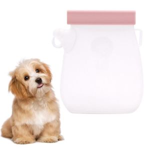 ER52858 Leakproof Silicone Dogs Drinking Bags with Handle Soft Portable Pet Water Bottles Safe Convenient Dog Travel Drinking Kettle Cats