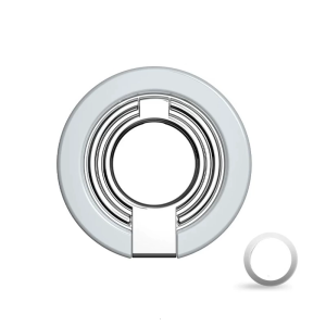 Magnetic Phone Grip With Wireless Charging Multiple Angle 360 Rotating Foldable Design Secure Holder For Mobile Device