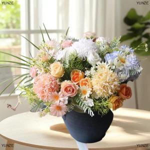 [COD] YUNZE 1 cái hoa nhân tạo trang trí phòng ngủ đám cưới tại nhà cô dâu Bó Hoa Cẩm Tú Cầu Bình hoa cho ngoài trời