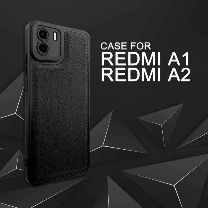 Xiaomi Redmi A2 A1 Case Softcase LEATHER BLACK CAMERA PROTECTION