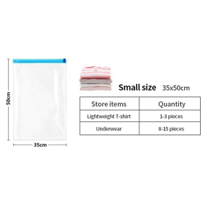 【SG Stock】Vacuum Storage Bag Ziplock for Travel Vacuum bag Foldable Storage compression Clothes Sealer bag
