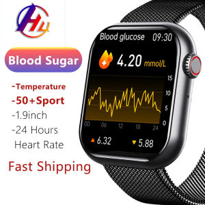 XIAOMI 2025 Smart Watch Blood Glucose Sugar F57 Man Woman 24 Hour Blood Glucose Sugar Fitness Tracker Smartwatch 2023 New Body Temperature Voice Assistant