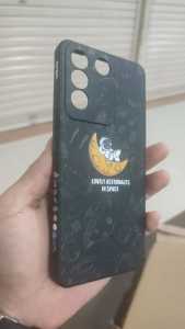 CASE VIVO V27 PRO V27E 5G SILIKON  MOTIF NASA ASTRONOT FREE TALI LANYARD SQUARE SUEDE MICROFIBER SOFT CASING HANDPHONE