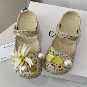 [Free Shipping] Ballet-Style Clogs For Women Cute Eva Flat Sandals Suitable For Outdoor Wear Beach And As Slip-On Sandals With A Closed Toe Design