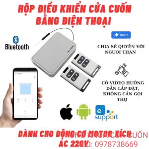 Thiết bị điều khiển cửa cuốn bằng điện thoại Tuya Smart cho Motor AC-220V( Mô tơ xích) Kết nối Wifi-3G-4G-5G-Blutooth Đóng mở cửa mọi lúc mọi nơi