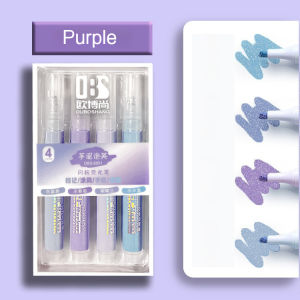 Shiny Glitter Highlighter Pen Students Draw Doodle Pens Colorful Note Textbook Marker Stationery for School Office